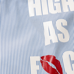 Close-up fabric detail - City Off Domes Limitless High Blue Stripe Shirt
