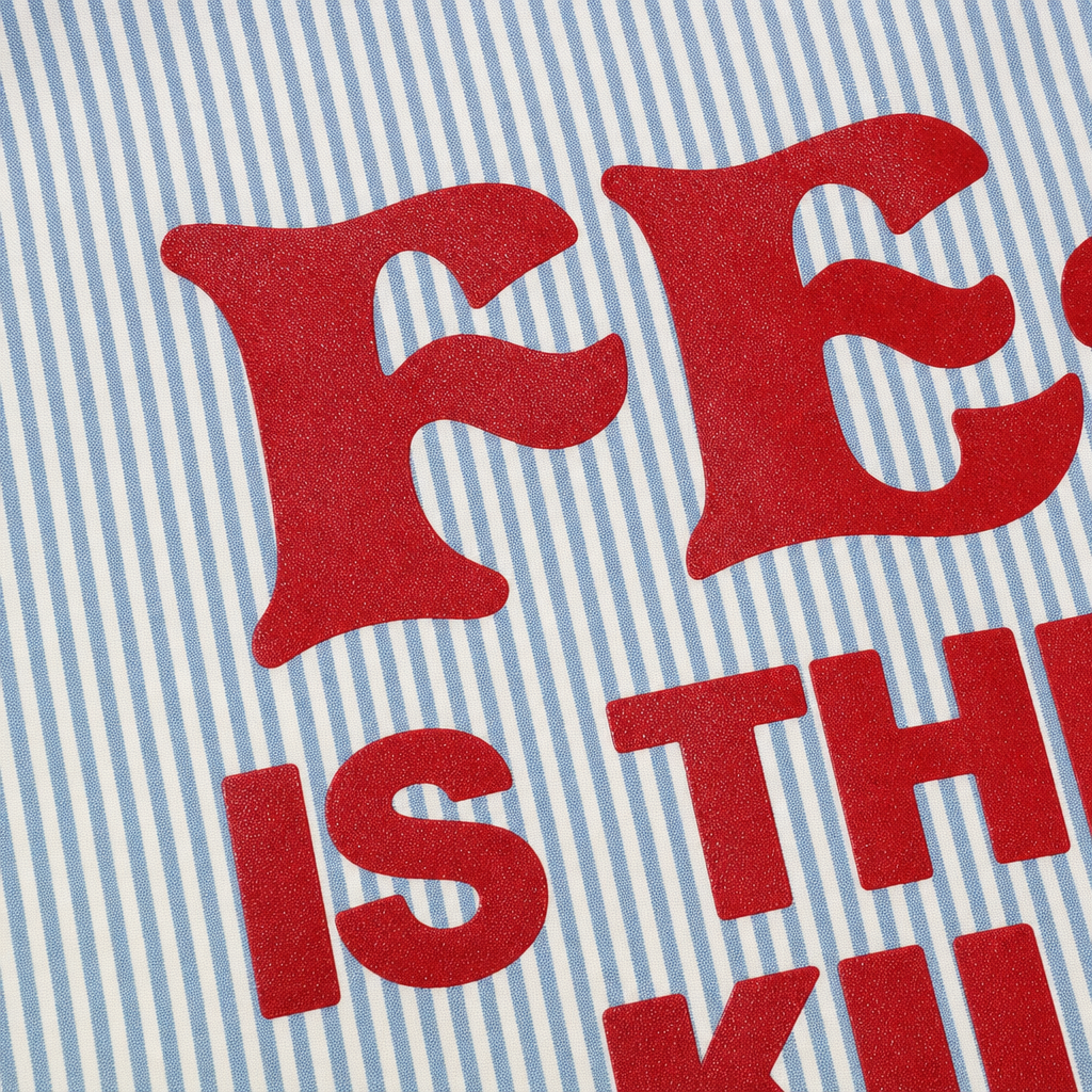 Close-up fabric detail - City Off Domes Mind Killer Blue Stripe Shirt