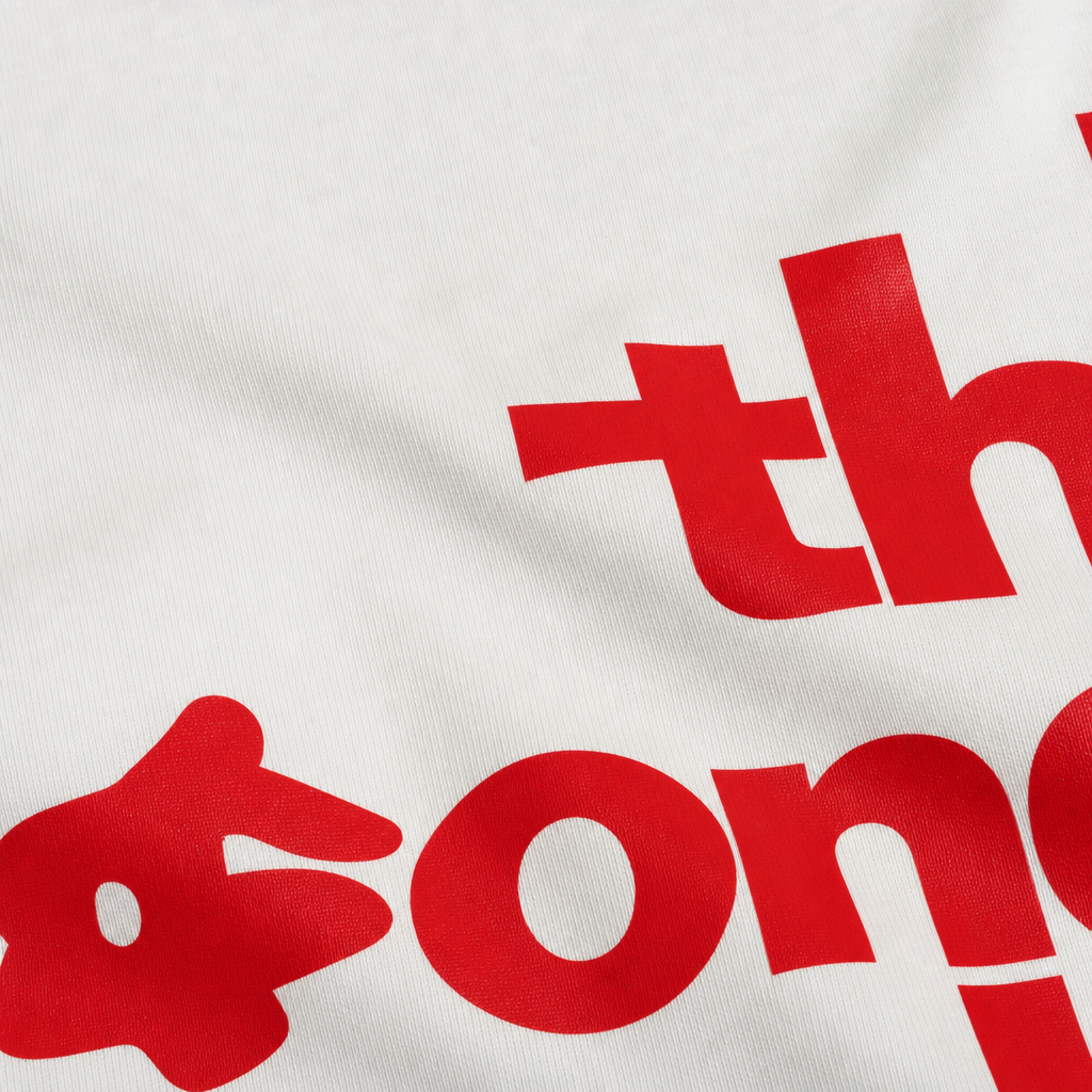 Close-up fabric detail - City Off Domes Vibe Factory White T-shirt