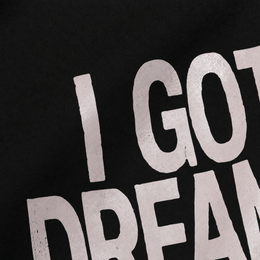 Close-up fabric detail - City Off Domes My Dreams Black T-shirt