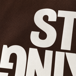Close-up fabric detail - City Off Domes Make Sense Dark Brown T-shirt