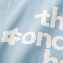 Close-up fabric detail - City Off Domes Vibe Factory Ice Blue T-shirt
