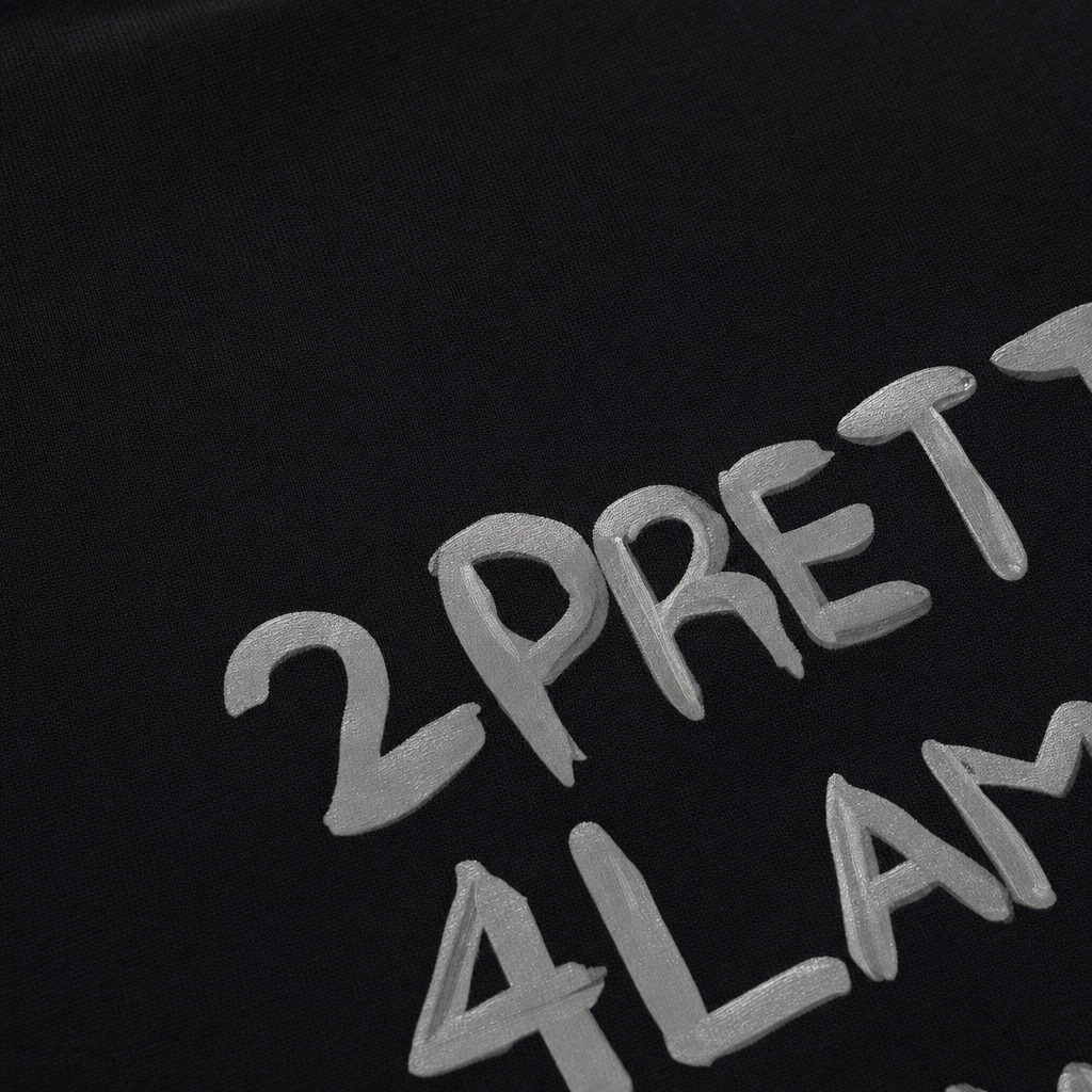 Close-up fabric detail - City Off Domes 2Pretty Ice Black T-shirt