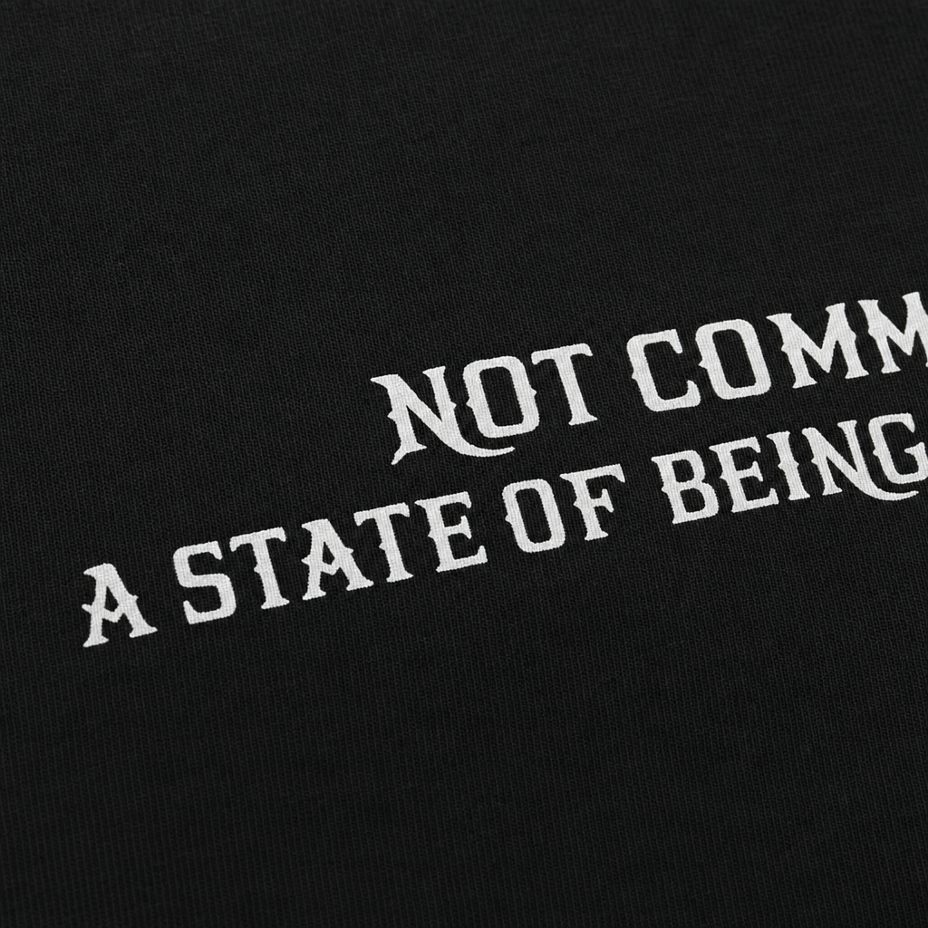 Close-up fabric detail - City Off Domes Chaos Culture Black T-shirt