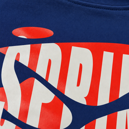 Close-up fabric detail - City Off Domes Gravity Drop Blue T-shirt