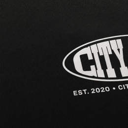 Close-up fabric detail - City Off Domes Silent Mind Black T-shirt