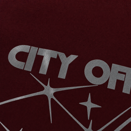 Close-up fabric detail - City Off Domes Star Explosion Maroon Tank Top