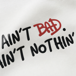 Close-up fabric detail - CITY OFF DOMES BAD CODE WHITE T-SHIRT