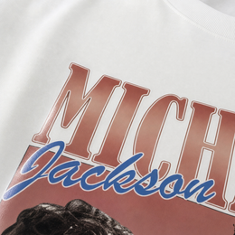 Close-up fabric detail - CITY OFF DOMES MICHAEL FOREVER WHITE T-SHIRT