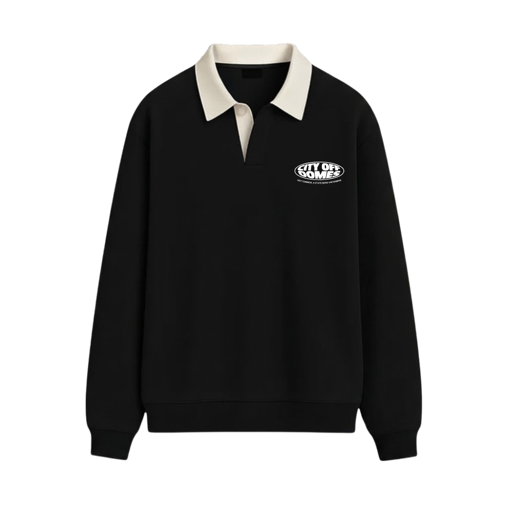 City Off Domes Code Black Polo Sweatshirt
