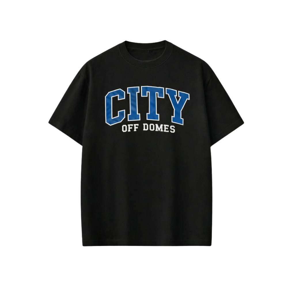 City Off Domes Blue City Black T-shirt