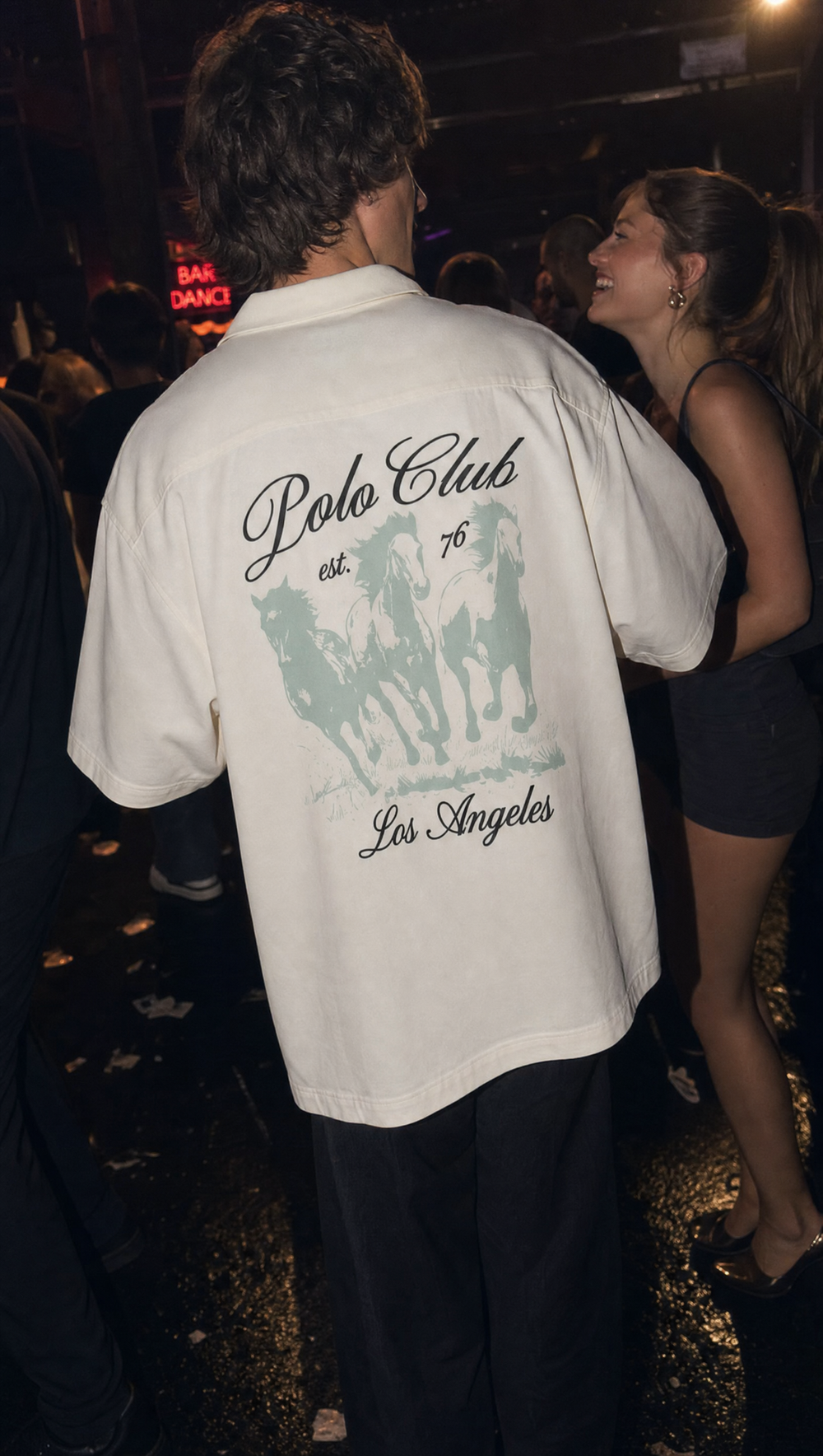 City Off Domes Polo Club White Bowling Shirt