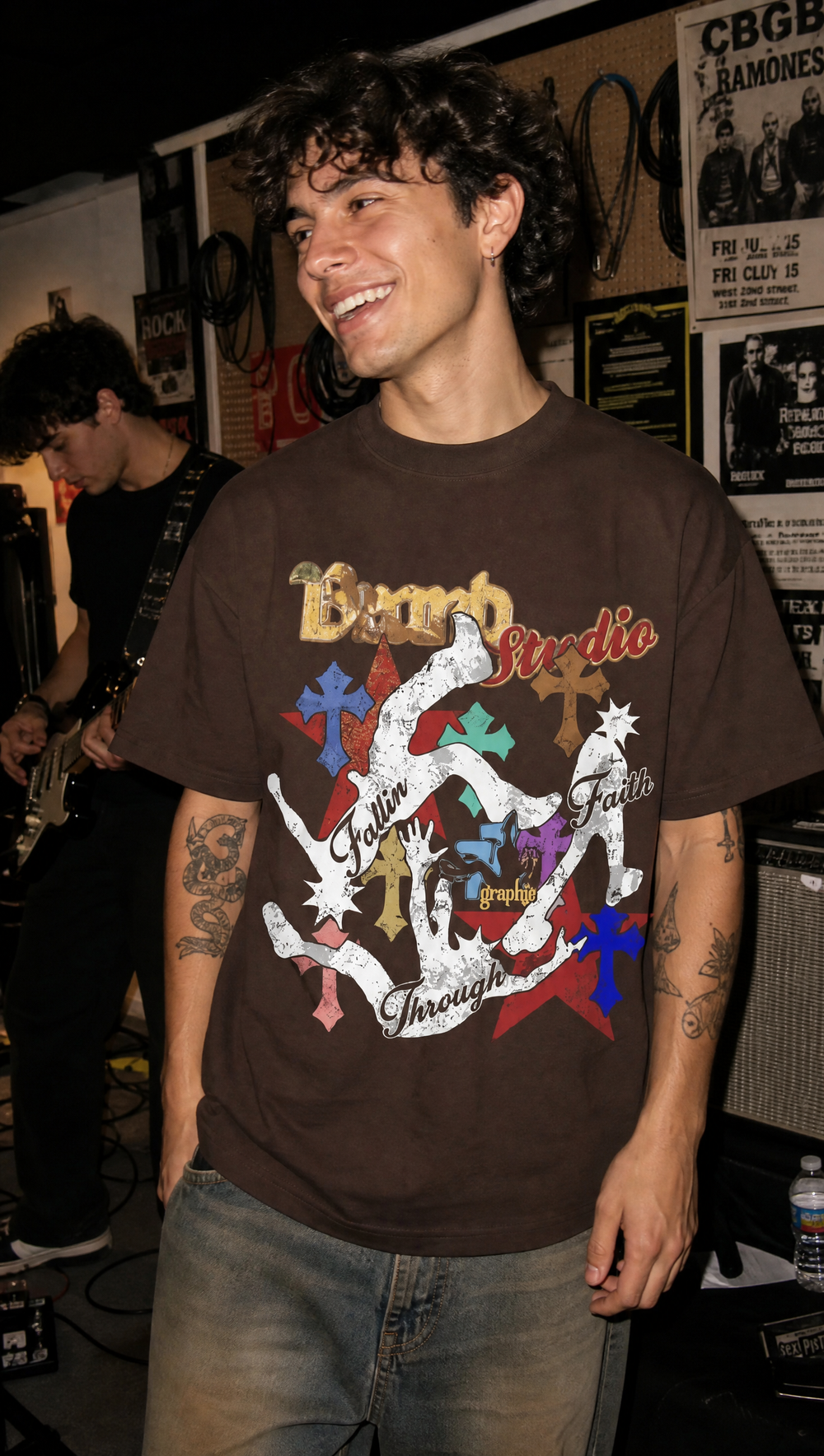City Off Domes Urban Glitch Brown T-shirt