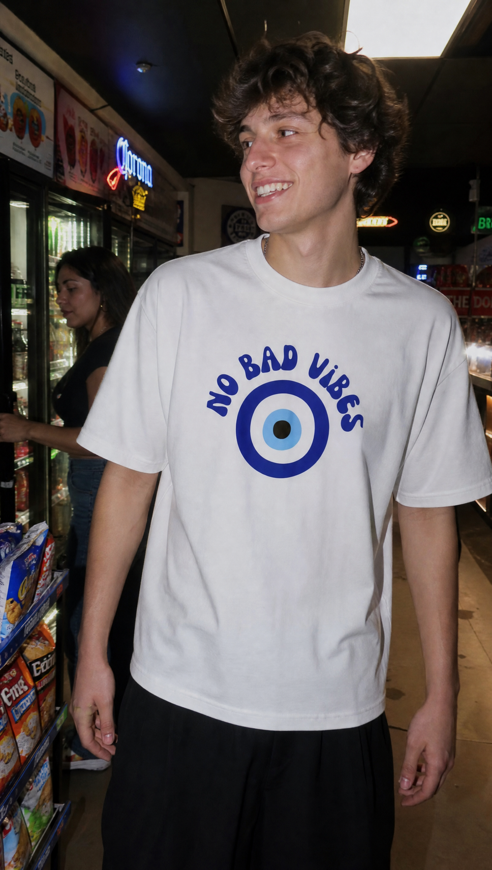 City Off Domes No Bad Vibes White T-shirt