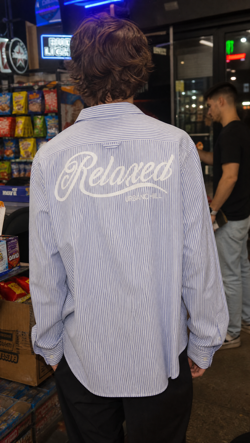 City Off Domes Chaos Theory Blue Stripe Shirt