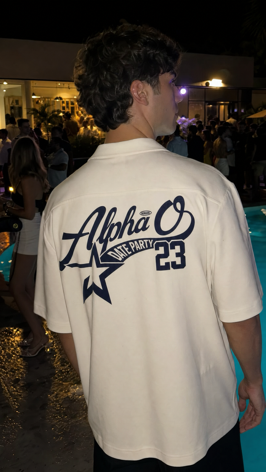 City Off Domes Rise Within White Bowling Shirt