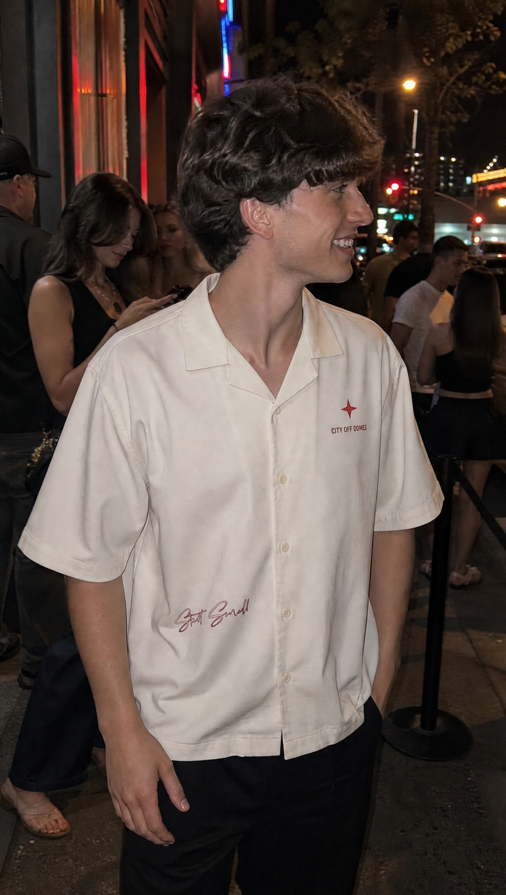 City Off Domes Ink Reverie White Bowling Shirt