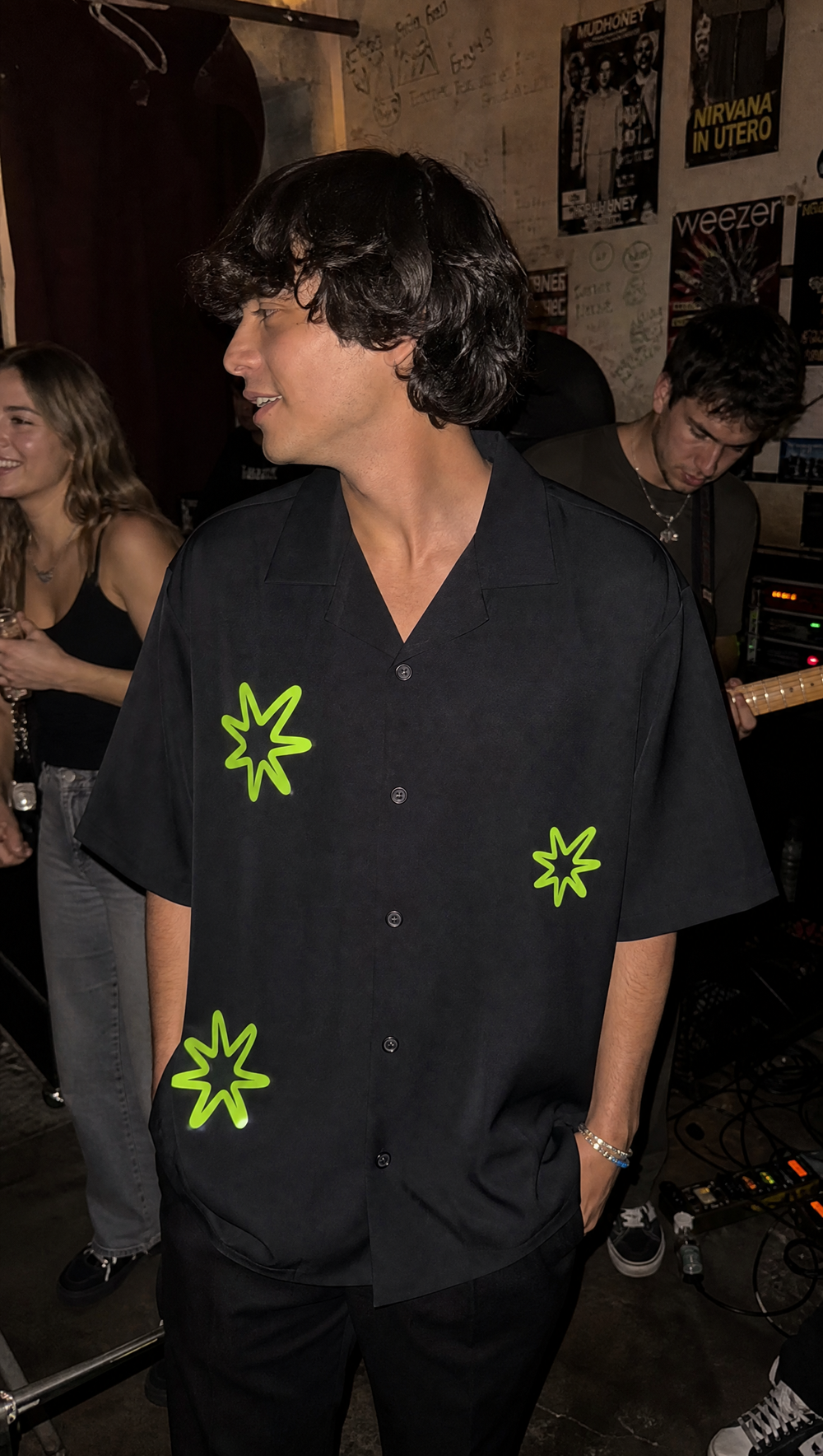 City Off Domes Next Wave Black  Bowling Shirt