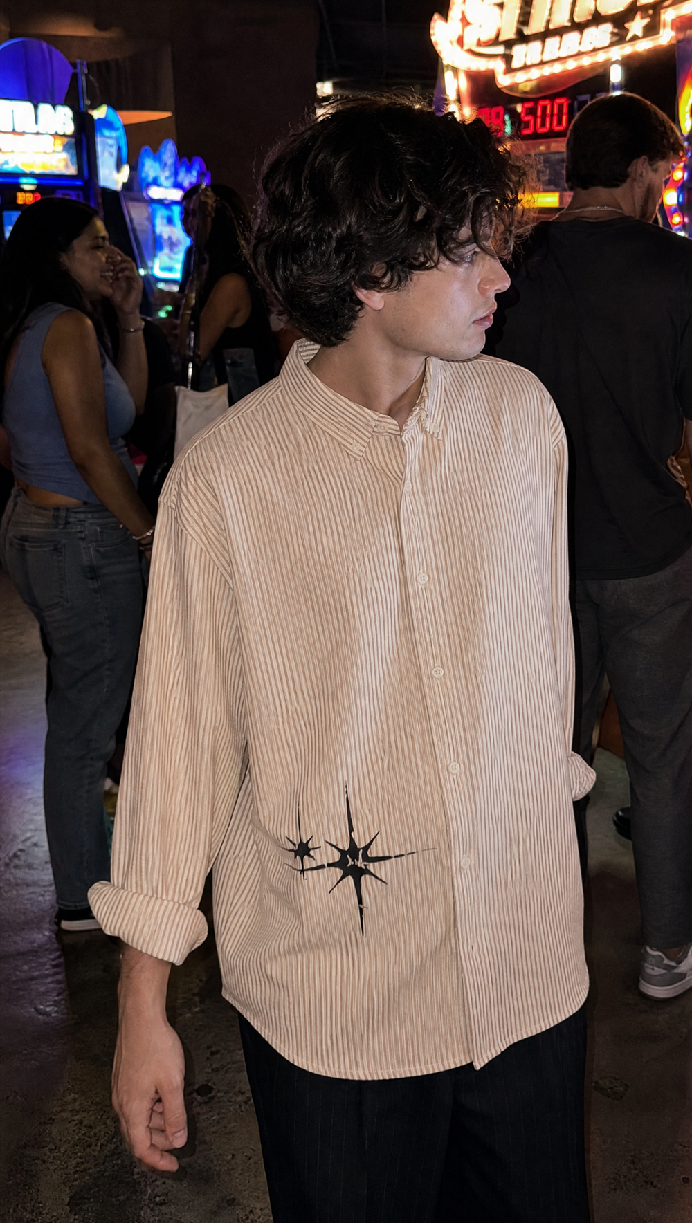 City Off Domes Humanmade Dreams Beige Stripe Shirt