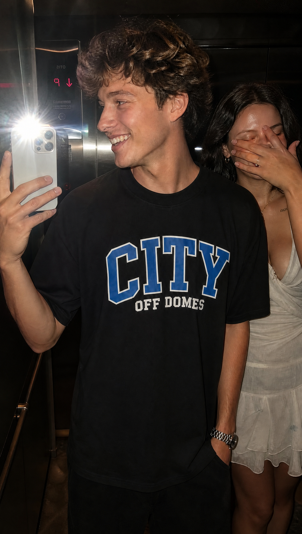 City Off Domes Blue City Black T-shirt