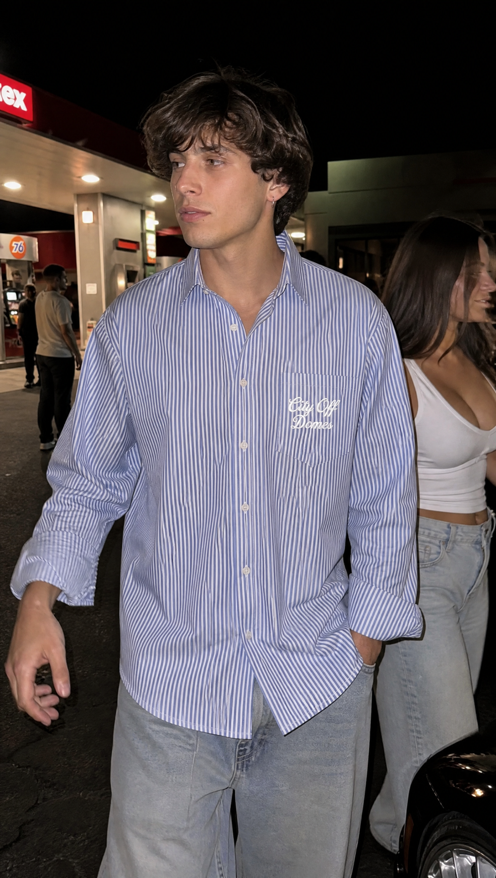 City Off Domes Fearless Frequency Blue Stripe Shirt