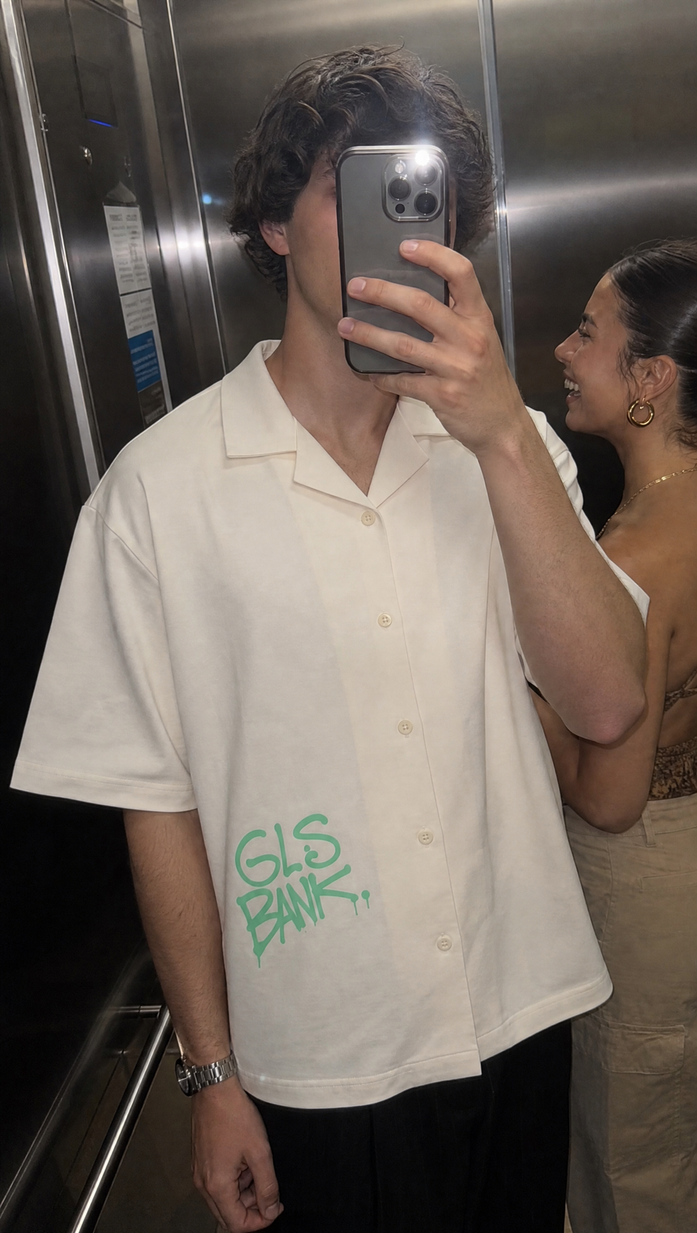 City Off Domes Vision Wear White Bowling Shirt