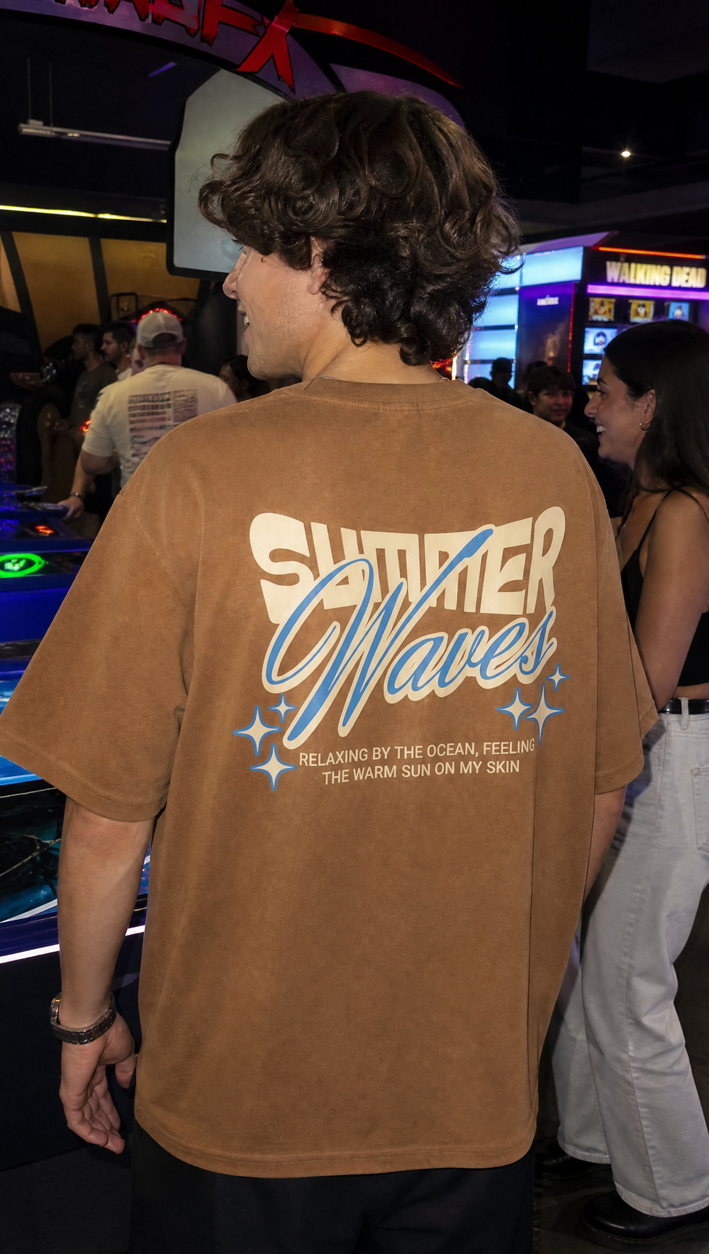 City Off Domes Summer Waves Brown T-shirt