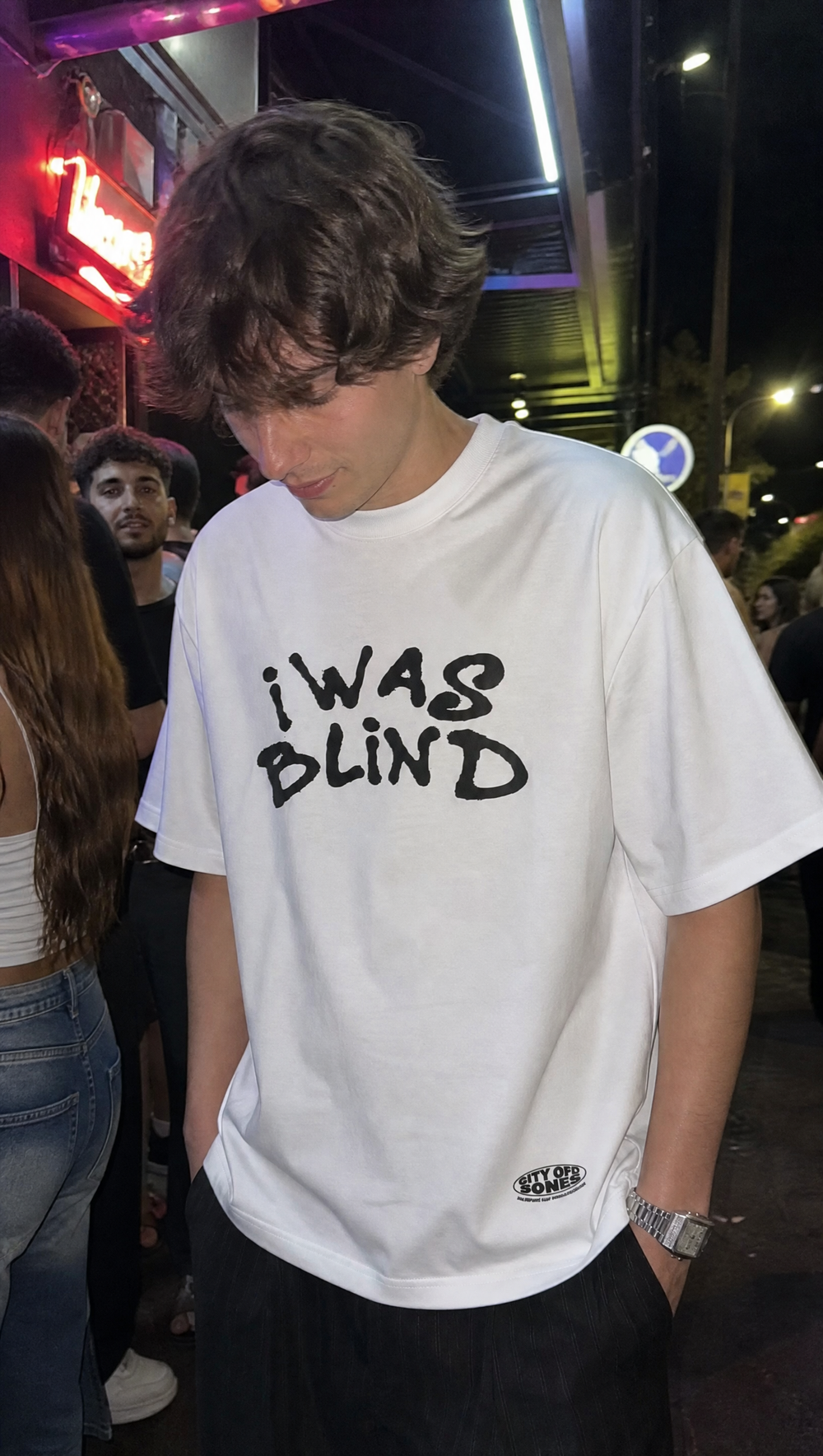 City Off Domes Black Eyes White T-shirt