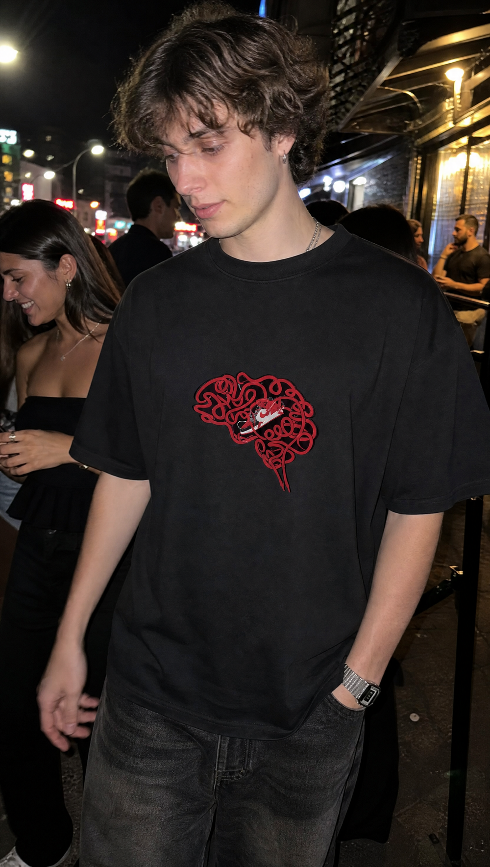 City Off Domes Hustle Brain Black T-shirt