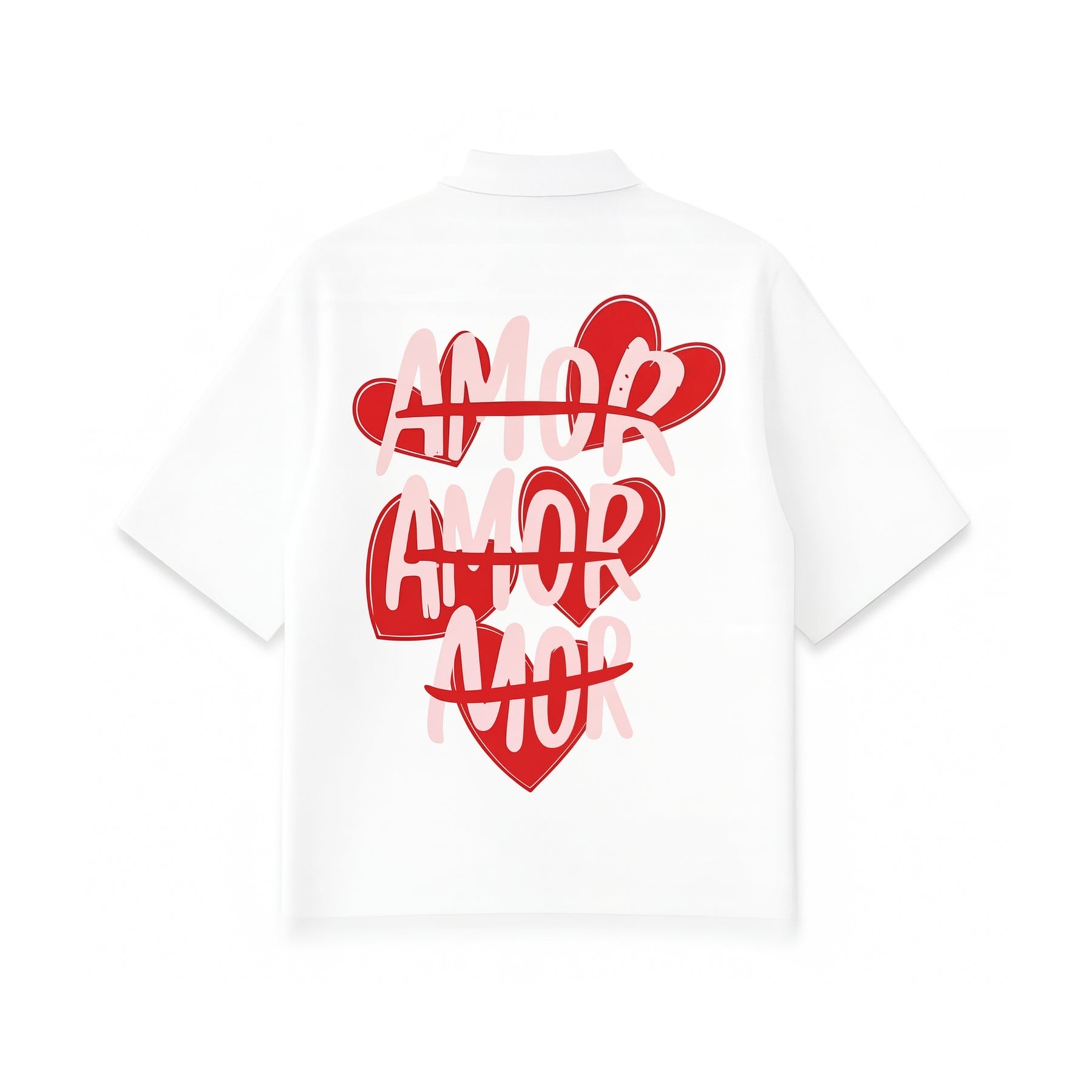 City Off Domes Heart Riot White Quater Zip T-Shirt