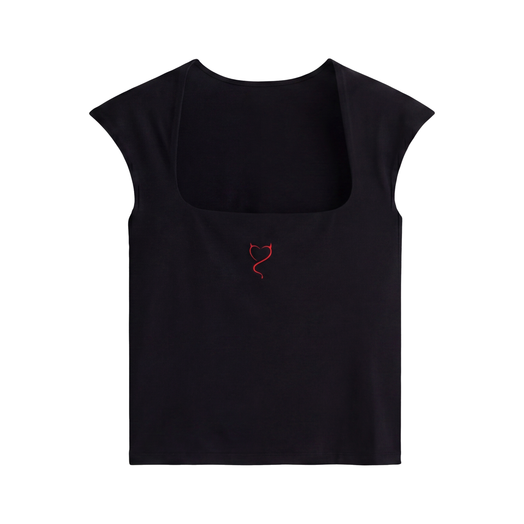 City Off Domes Devil Heart Black Tank Top