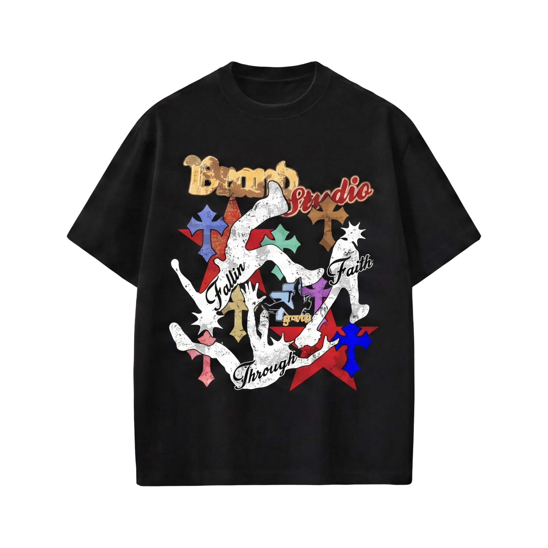 City Off Domes Urban Glitch Black T-shirt
