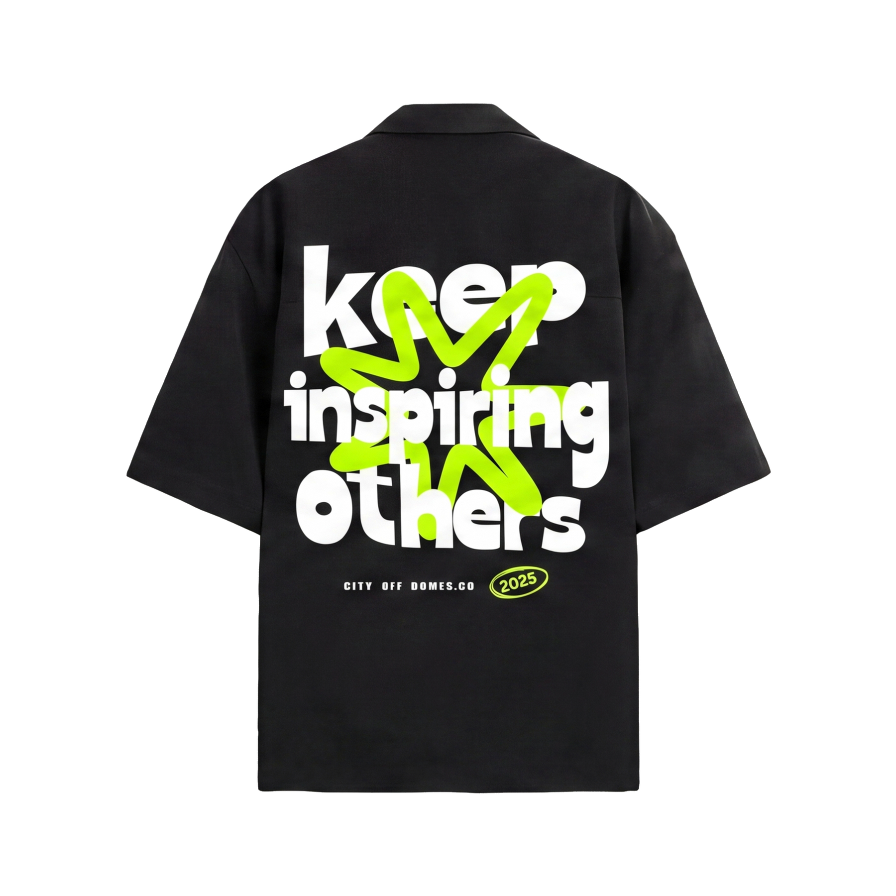 City Off Domes Next Wave Black  Bowling Shirt