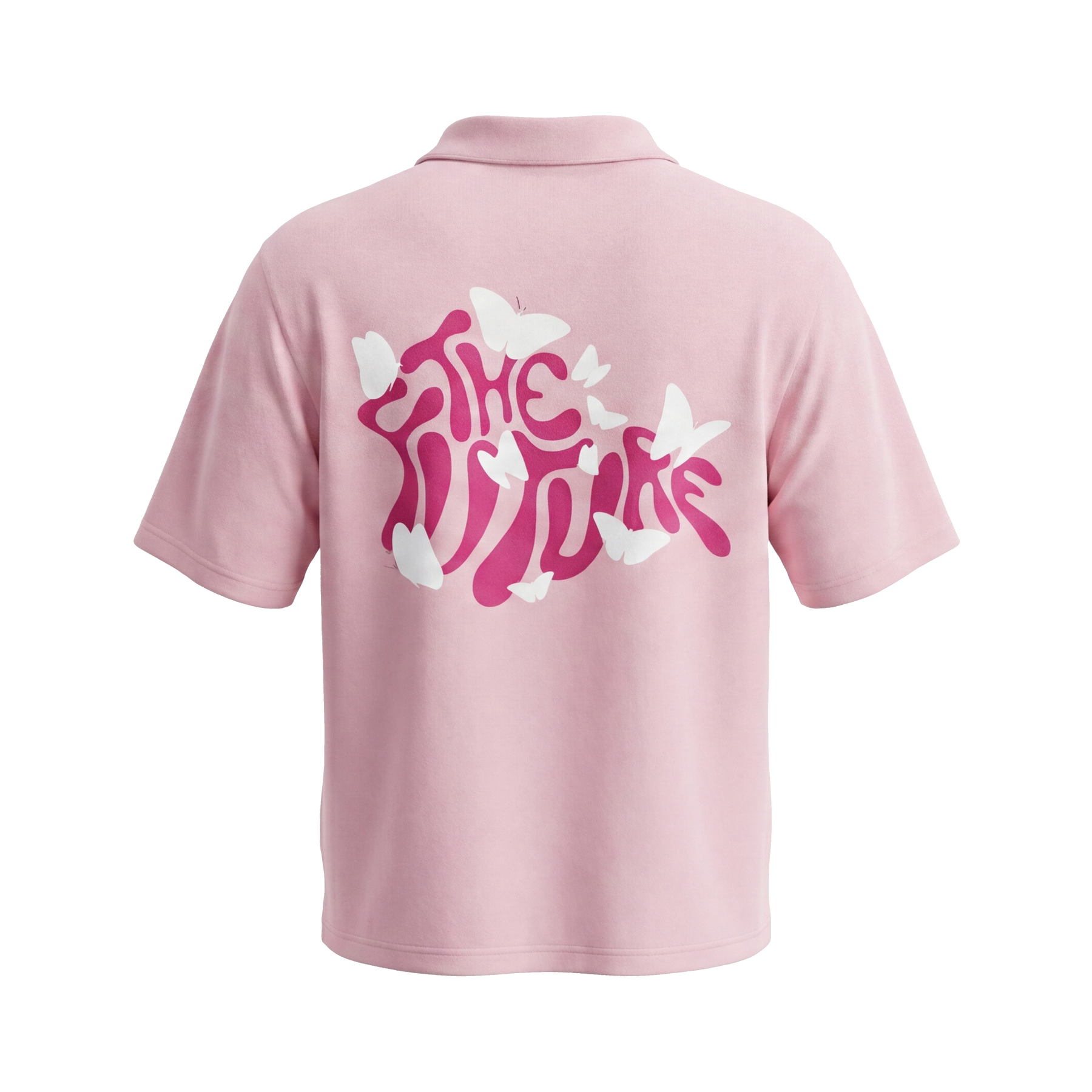 City Off Domes Dream in Ink  Pink Polo Quater Zip T-Shirt