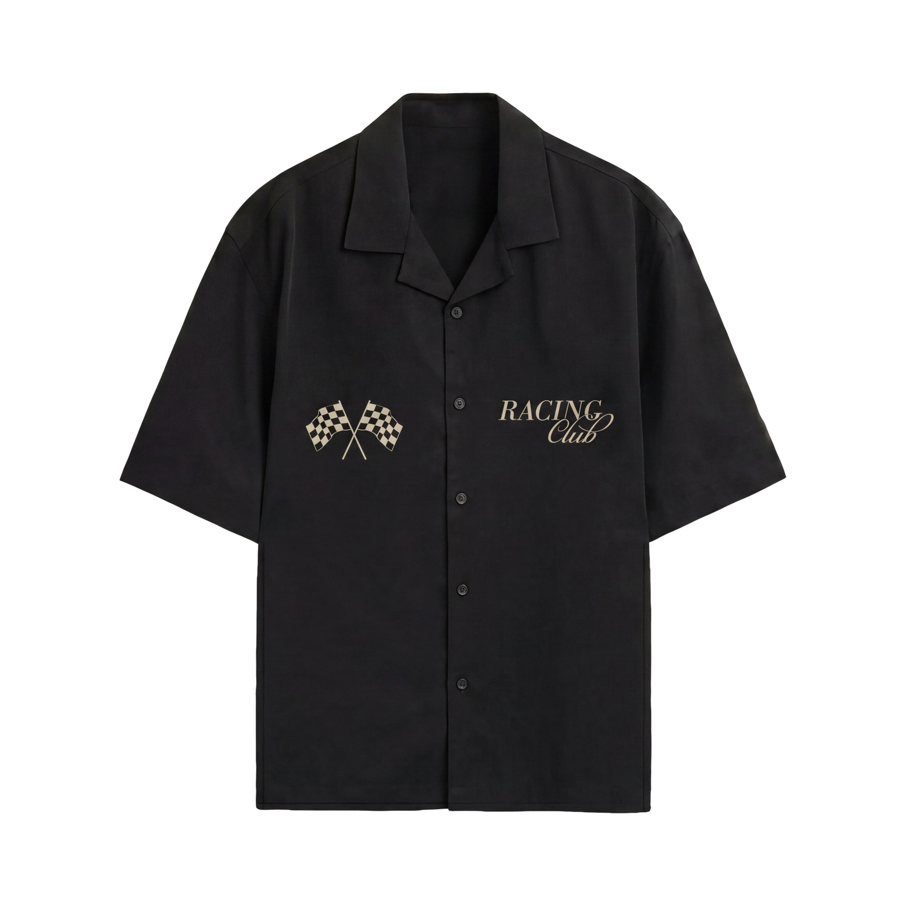 City Off Domes Sunday Racing Black Bowling Shirt