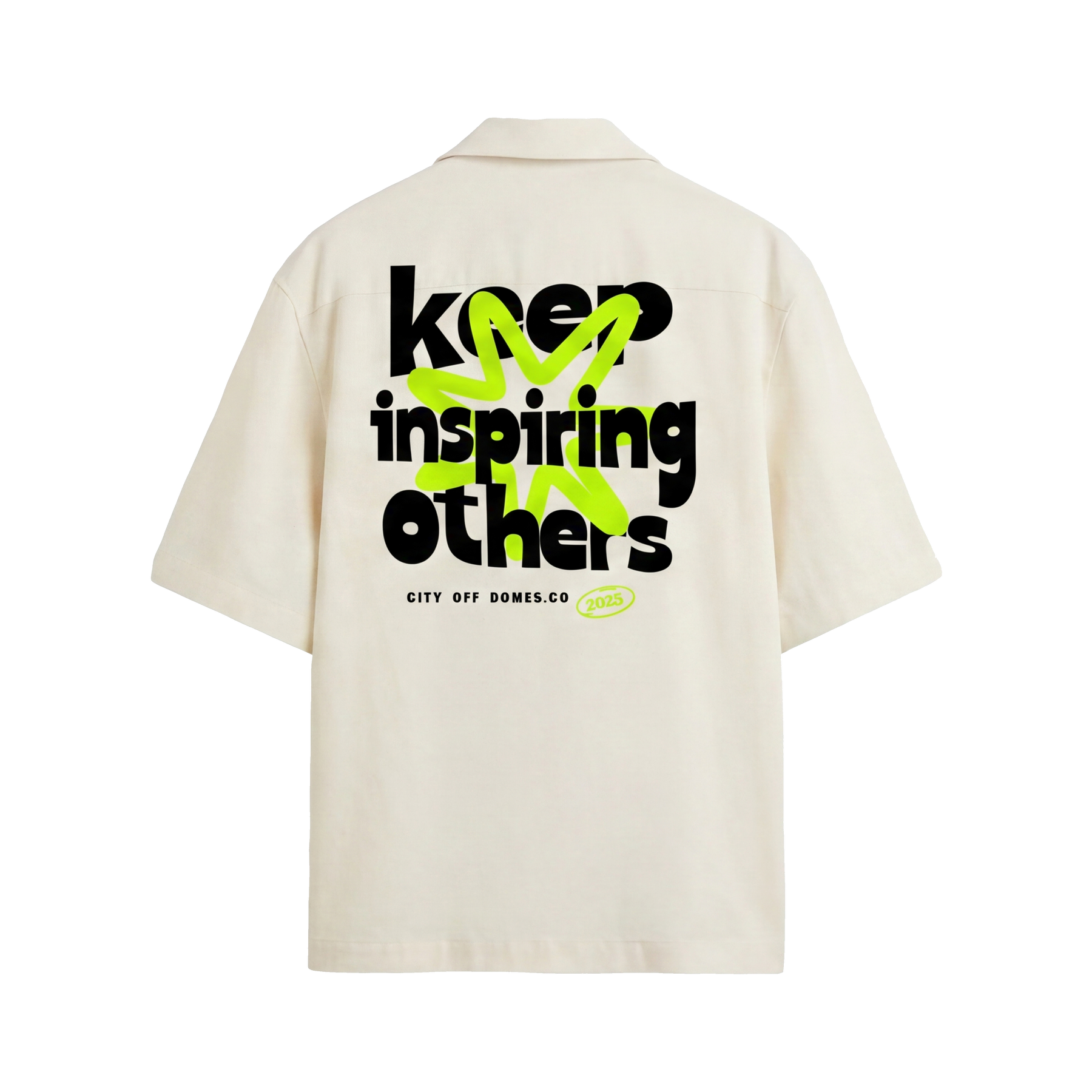 City Off Domes Next Wave White Bowling Shirt