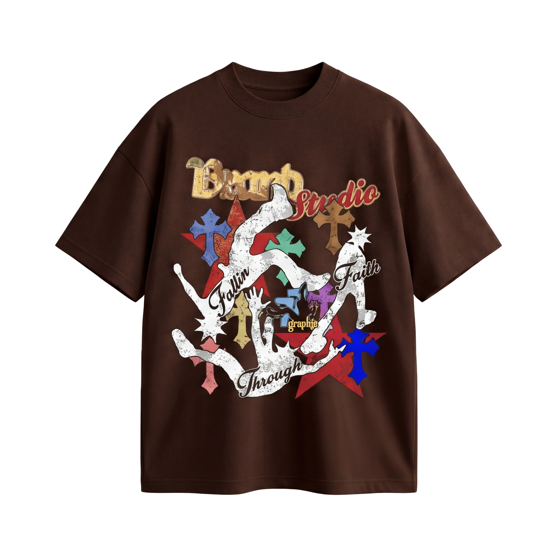 City Off Domes Urban Glitch Brown T-shirt