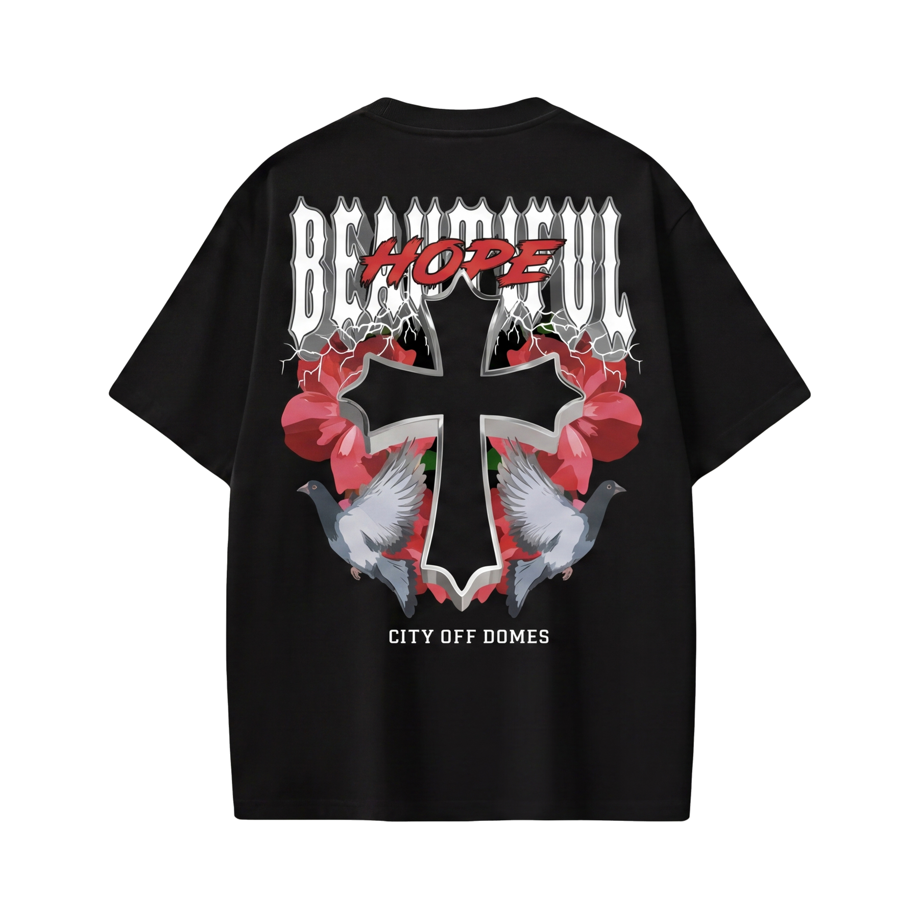 City Off Domes Chaos Culture Black T-shirt