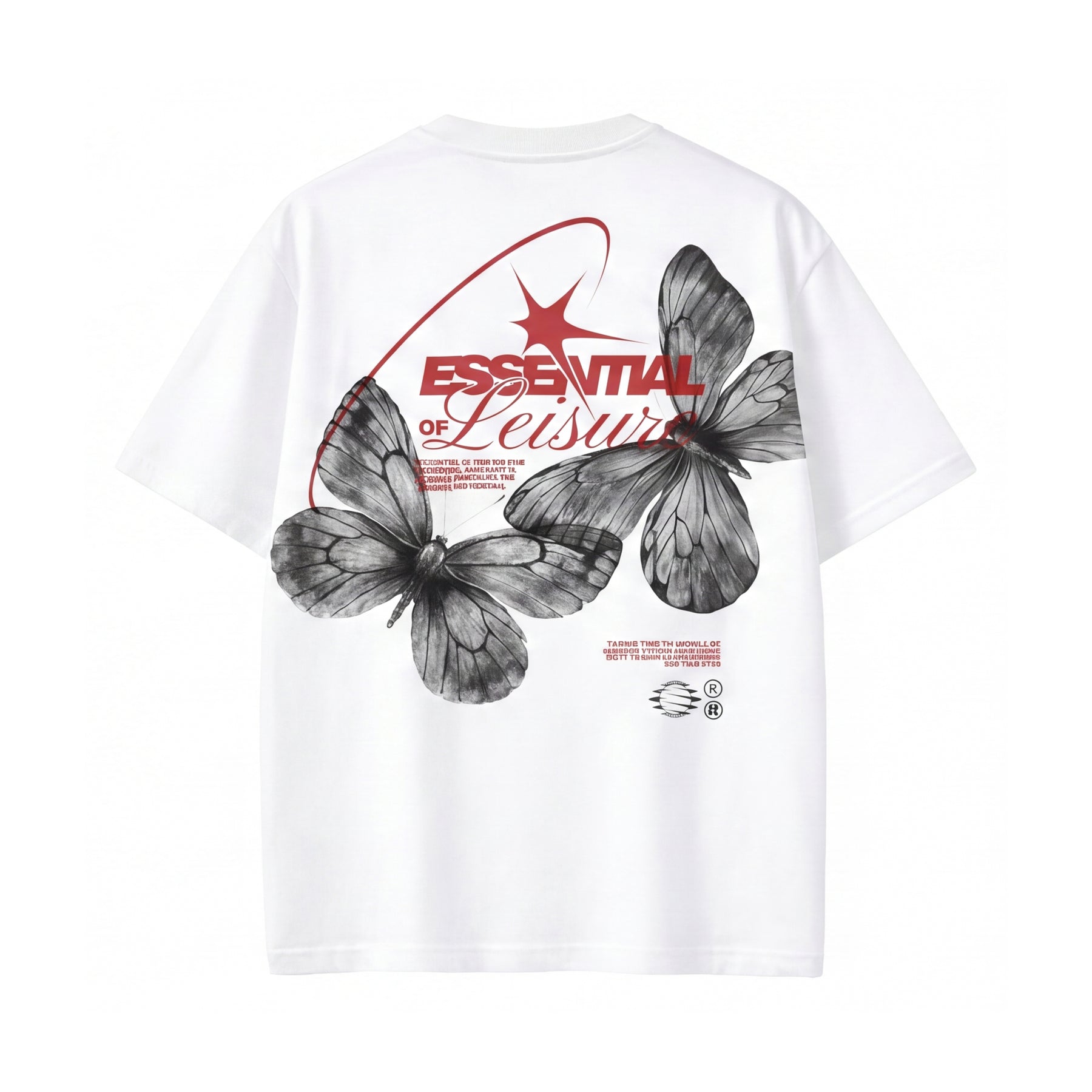 City Off Domes Two Butterflies white T-shirt